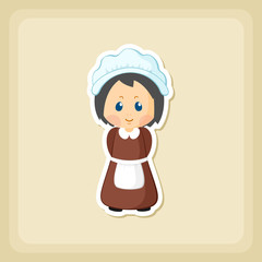 American Pilgrim children icon, Thanksgiving day