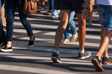 feet of pedestrians