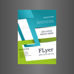 Flyer design background. Vector business flyer template.