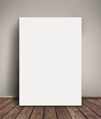 Blank Paper Poster Mock Up Leaning Against Wall