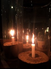 Romantic night with candlelight