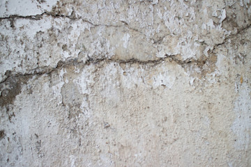 Naklejka premium Horizontal view of weathered concrete and stucco colonial wall i