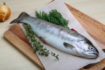 Raw trout