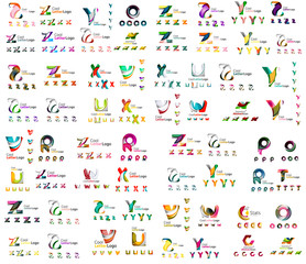 Mega set of letter logos