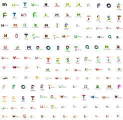 Mega set of letter logos