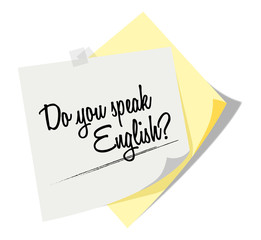 Post it | Notizzettel | Do you speak English? | Scribble