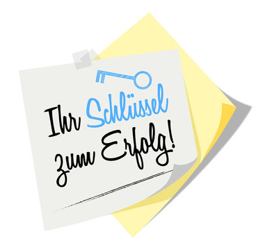 Post it | Notizzettel | Ihr Schl&uuml;ssel zum Erfolg! | Scribble