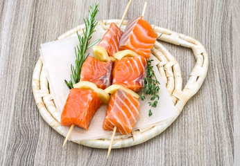 Salmon skewer