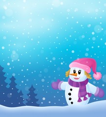 Winter snowwoman topic image 4