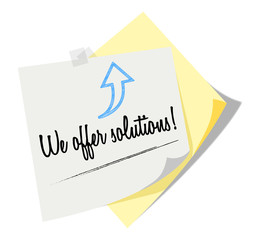 Post it | Notizzettel | We offer solutions! | Scribble