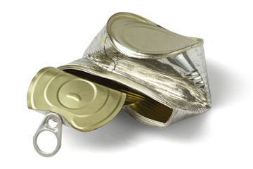 Crumpled Metal Tin can