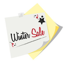 Post it | Notizzettel | Winter Sale mit Sternen | Scribble