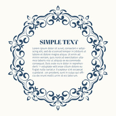 Round frame with decorative elements