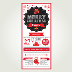 Poster Merry Christmas.Vector illustration.