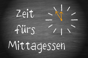 Zeit f&uuml;rs Mittagessen - 5 vor 12 Uhr