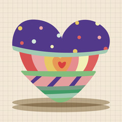 love heart cartoon elements vector,eps