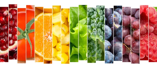 Zelfklevend Fotobehang Fruits and vegetables concept © seralex