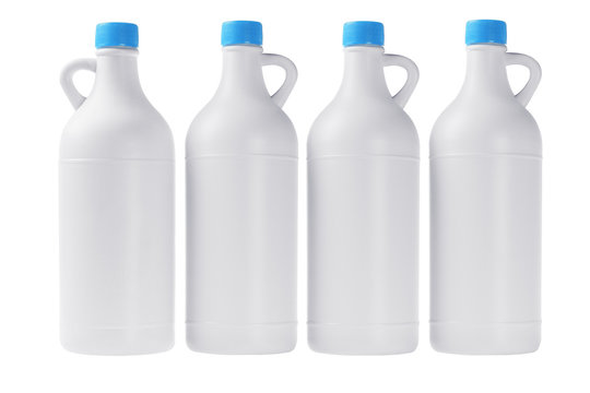 White Plastic Detergent Bottles