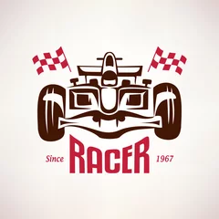 Foto op Plexiglas formule racewagen embleem, race bolide symbool © lapencia