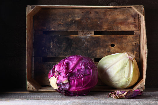 Still life with  cabbage