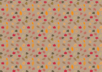 Autumn pattern of leaves