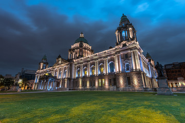 The city hall of Belfast North Ireland, Belfast city, Northern Ireland, UK - obrazy, fototapety, plakaty
