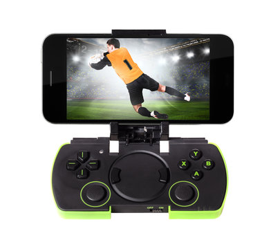 smartphone with gamepad