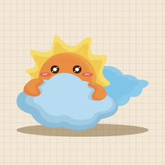 weather sunny day theme elements