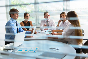 Businesspeople in a meeting at office