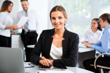 Businesswoman with colleagues