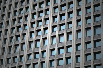 Windows of Modern Business Office Building in downtown.
