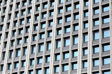 Windows of Modern Business Office Building in downtown.