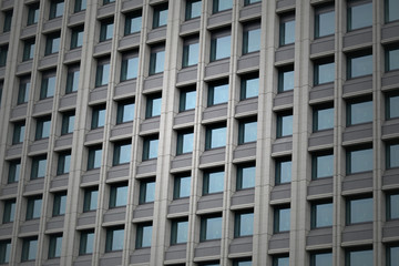 Windows of Modern Business Office Building in downtown.