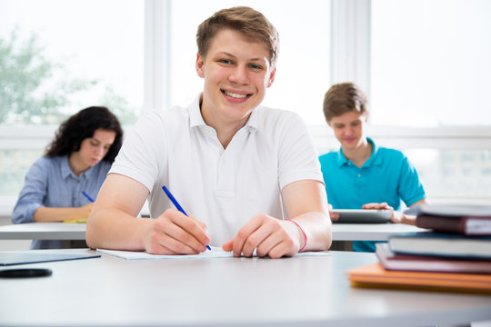 Portrait of smiling student