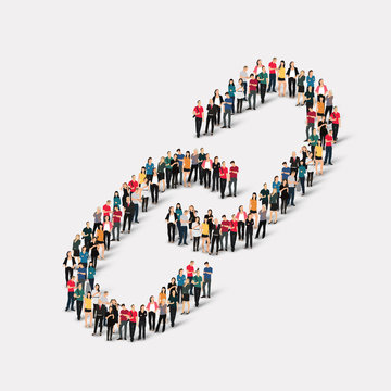 group  people  form  chain link