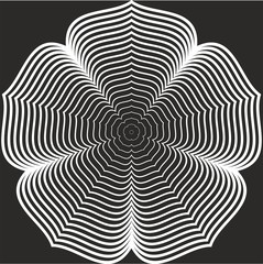 Genuine spinning monochrome rosette 4