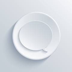 Vector modern light circle icon with shadow