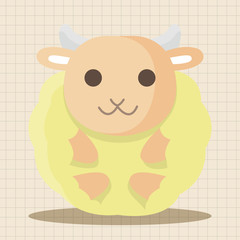 animal sheep cartoon theme elements