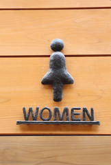 The symbol of women bathroom.