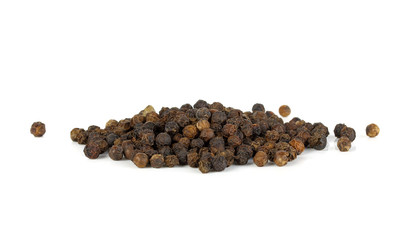 Black pepper square isolated on white background