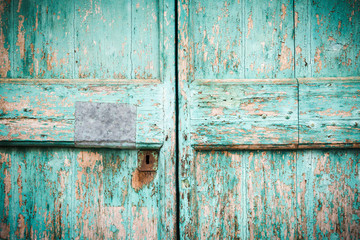 Doors and elements of the old Italian village in Tuscany