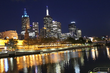 Fototapeta na wymiar Melbourne Nacht