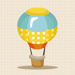 style hot air balloon theme elements