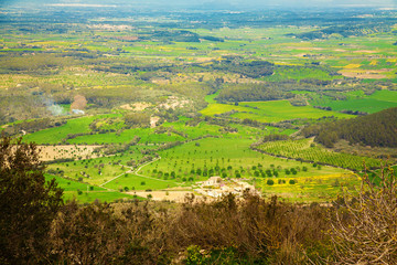 Fototapeta na wymiar rural landscape from Puig de Randa