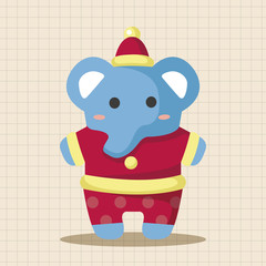 animal elephant cartoon christmas style theme elements