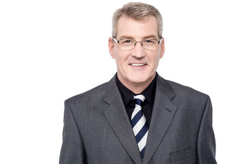 Experienced business manager smiling