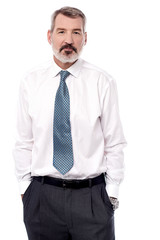 Handsome confident businessman