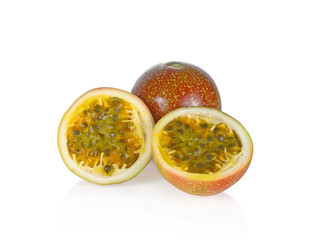 Passion fruit isolated on white background