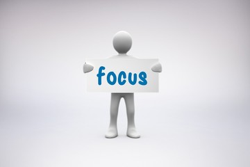 Focus  against grey background