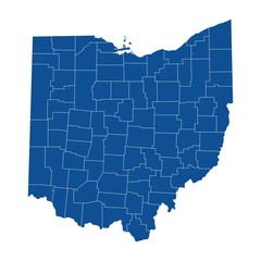 Map of Ohio - obrazy, fototapety, plakaty